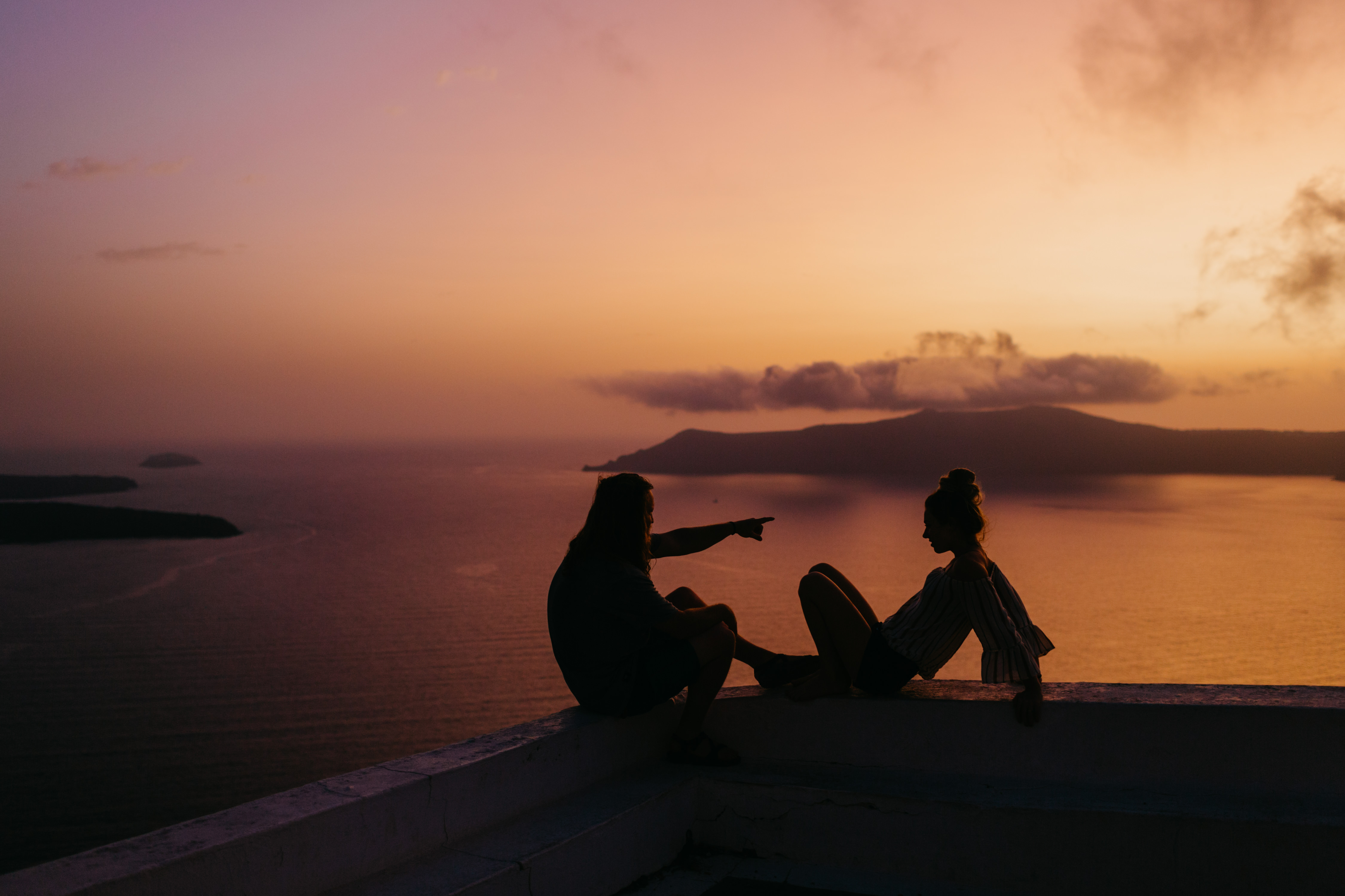 Santorini Cliff, Greece, Destination Wedding Photographer 