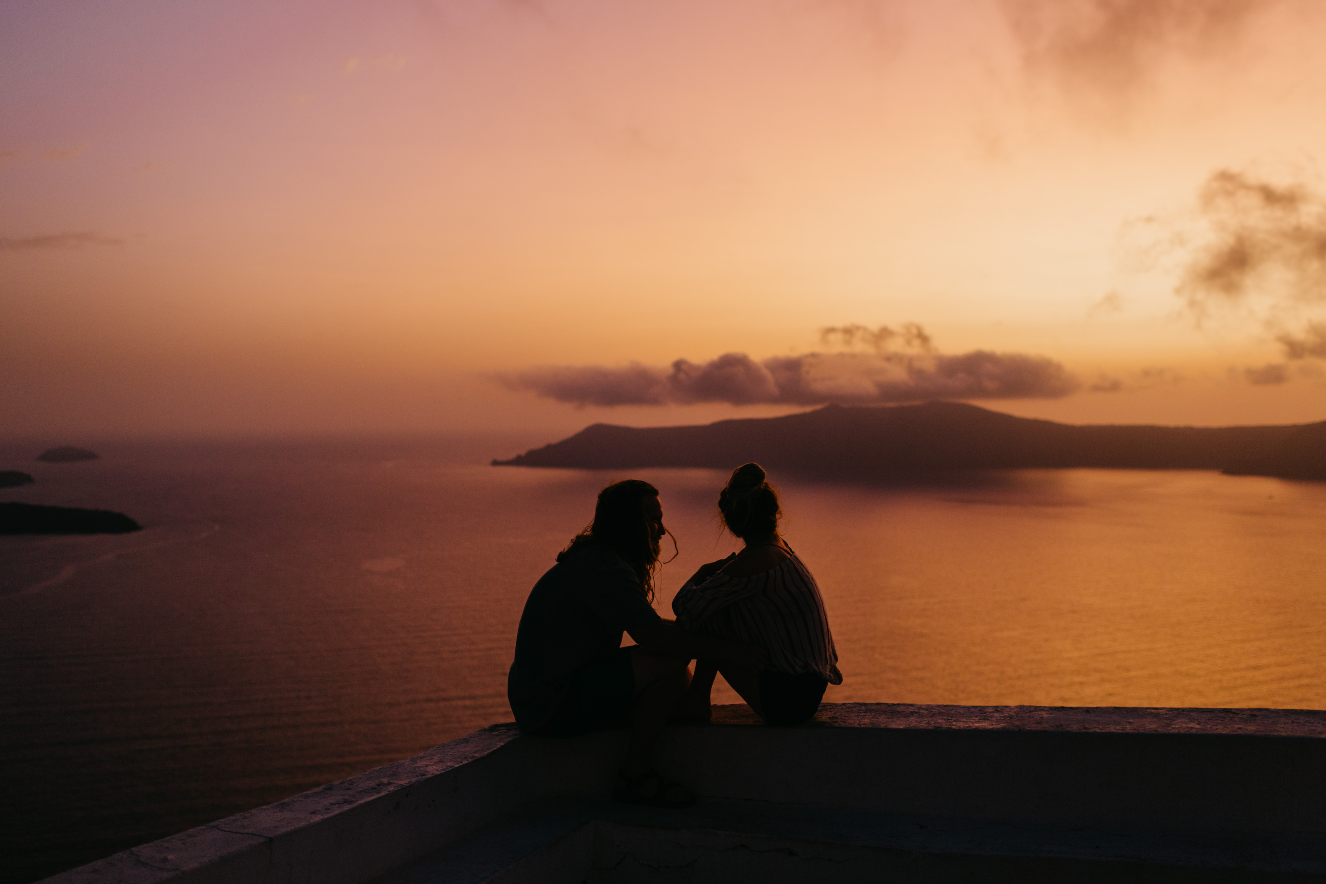 Santorini Cliff, Greece, Destination Wedding Photographer 