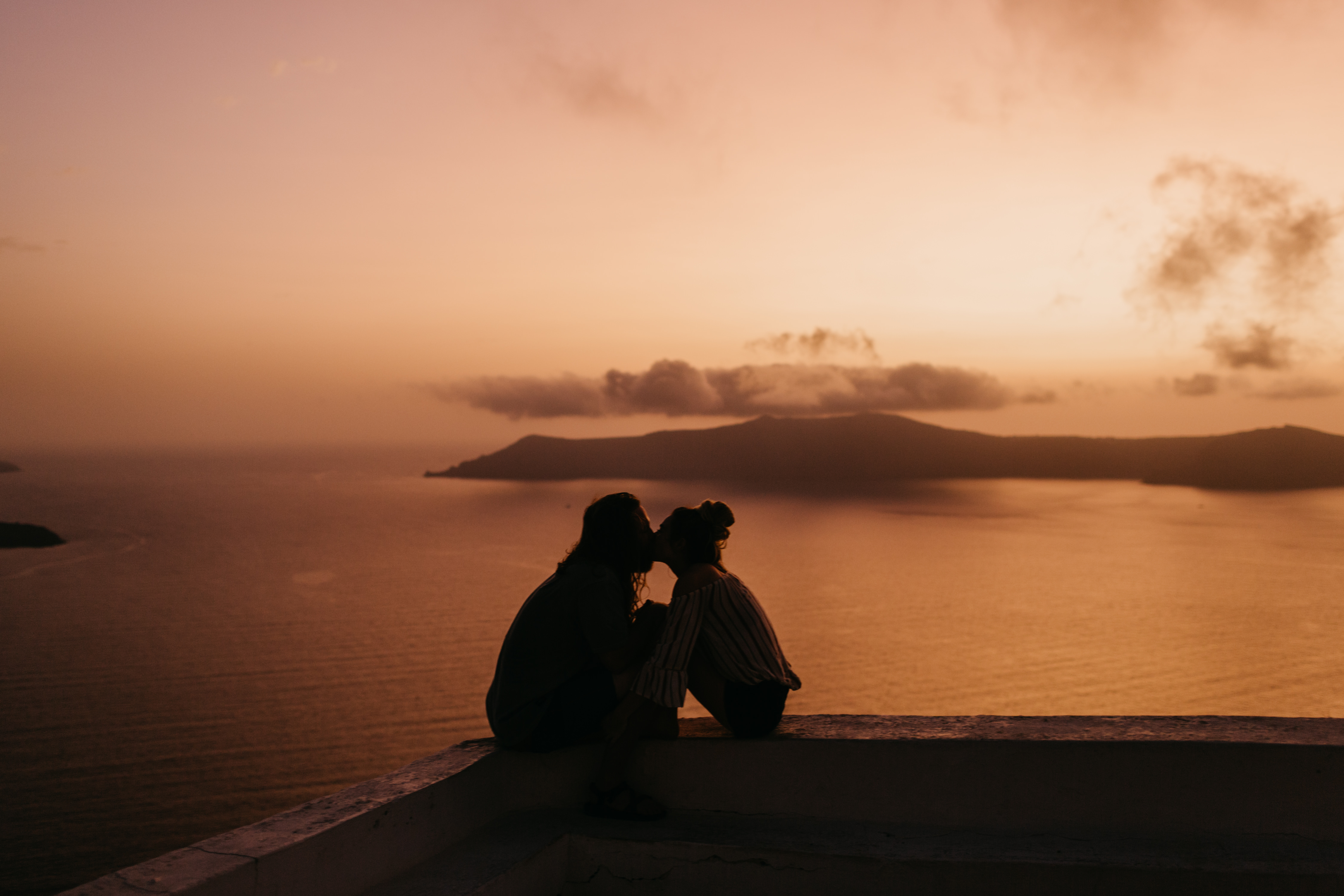 Santorini Cliff, Greece, Destination Wedding Photographer 