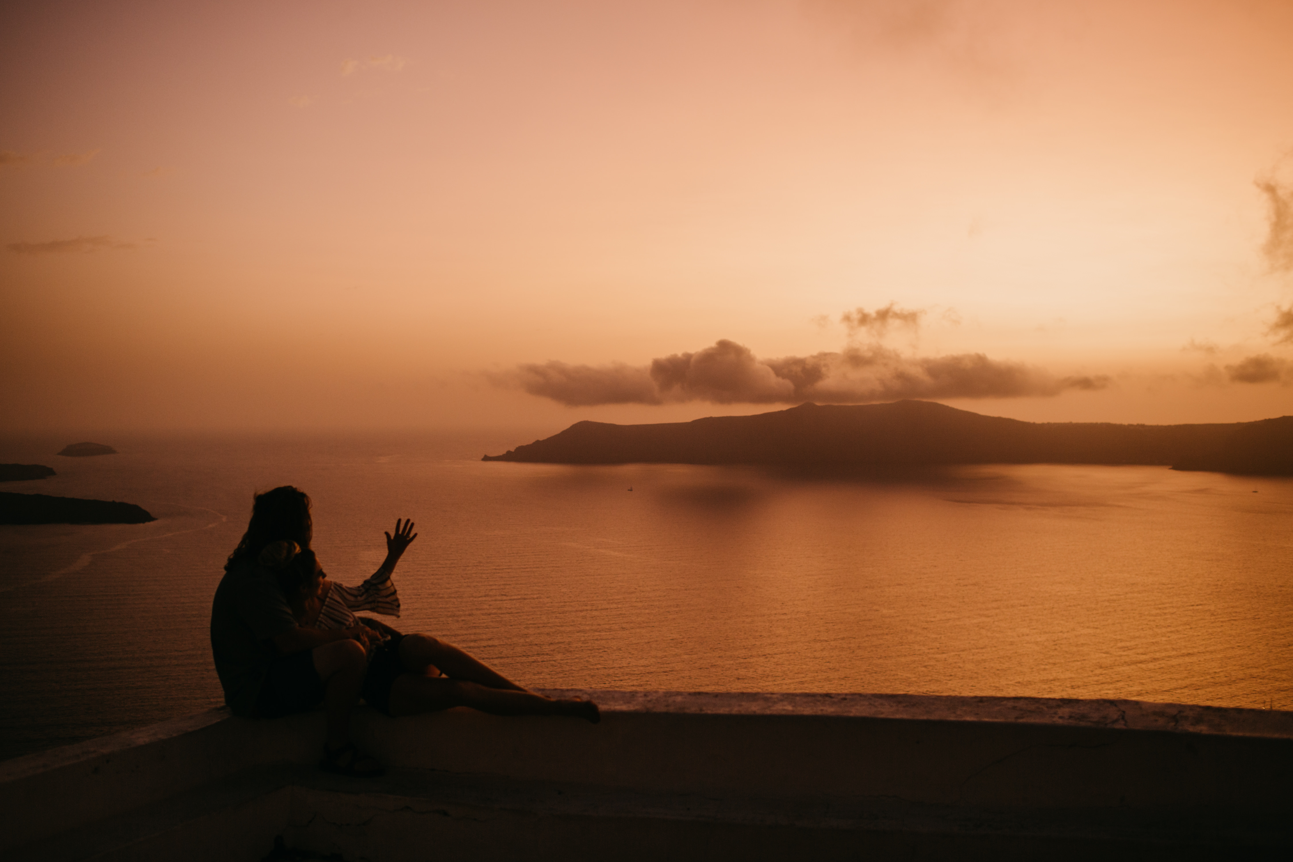 Santorini Cliff, Greece, Destination Wedding Photographer 