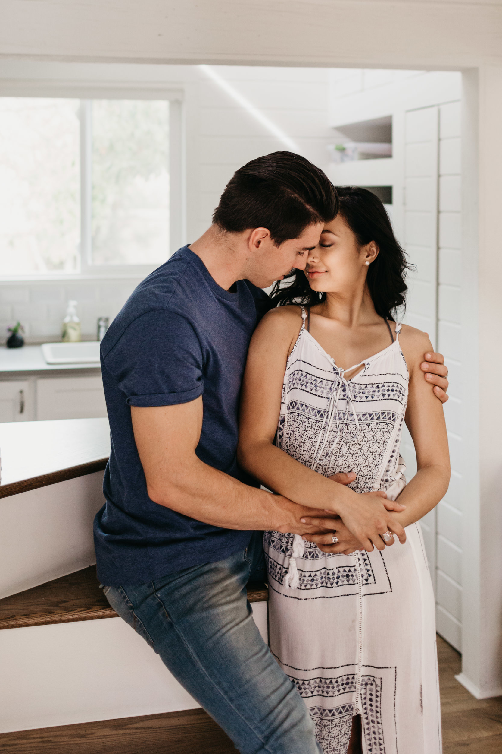 couple in home session