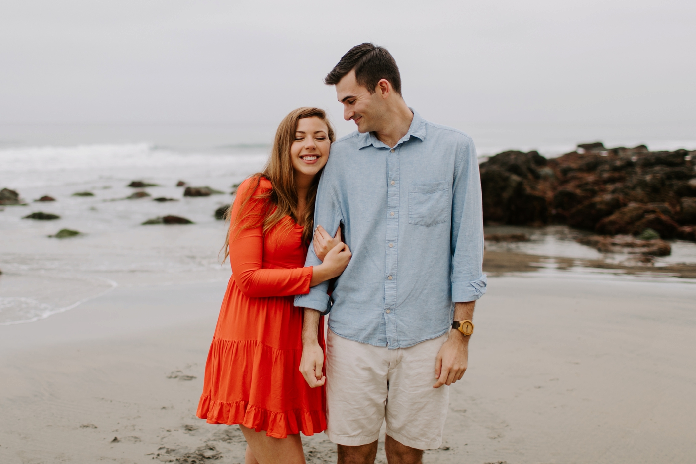 engagement shoot at Scripps Pier, La Jolla 