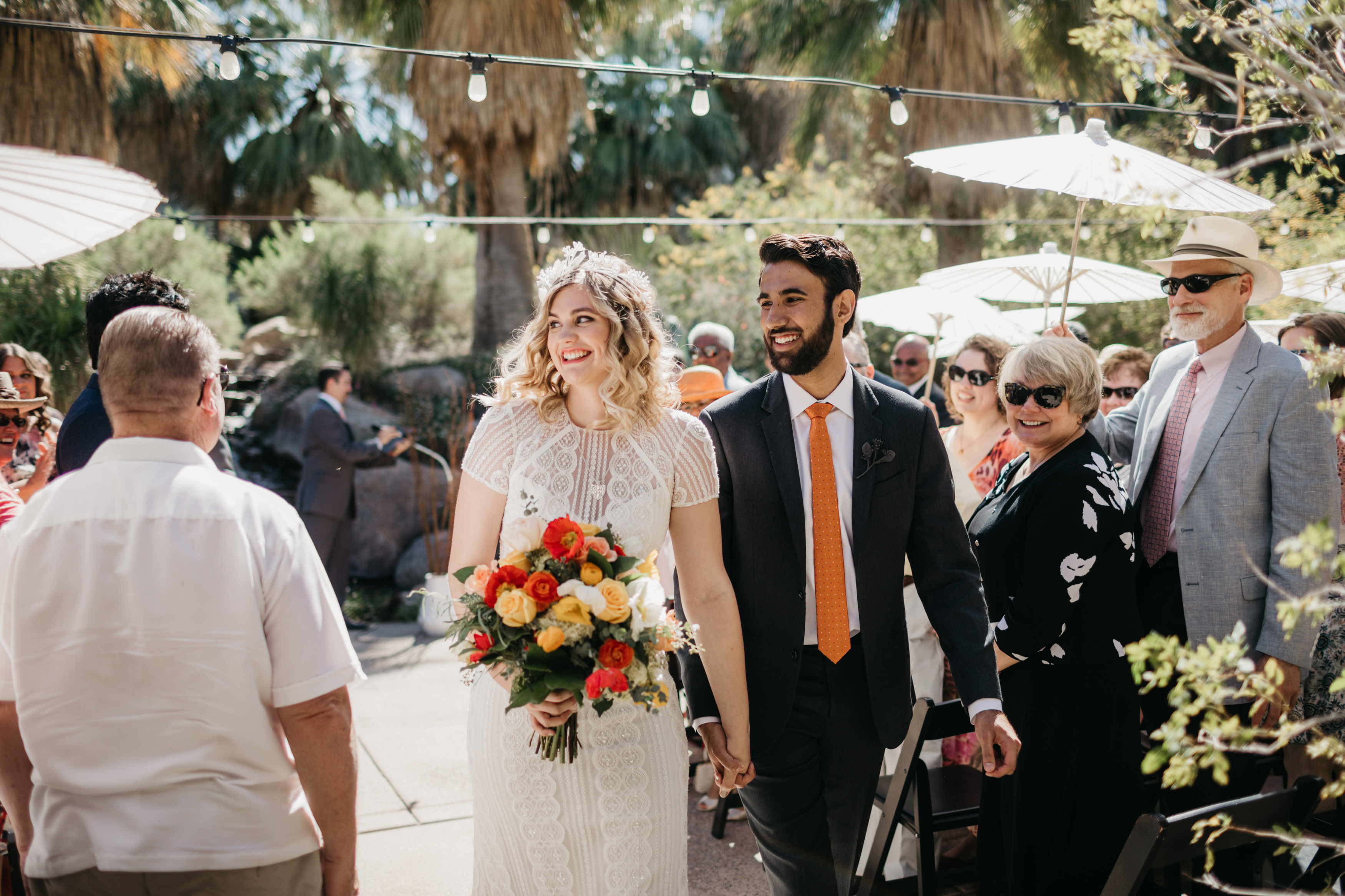 living desert Palm Springs wedding ceremony