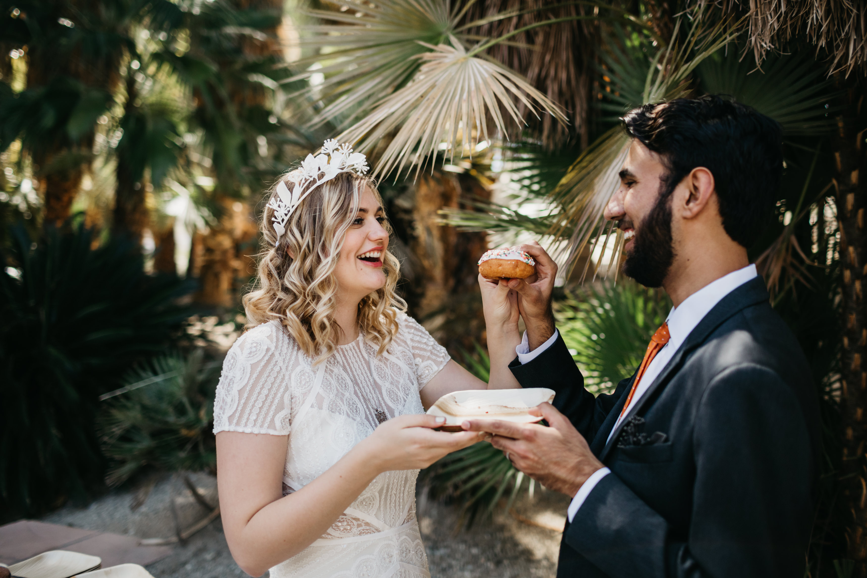 living desert bride groom cake 