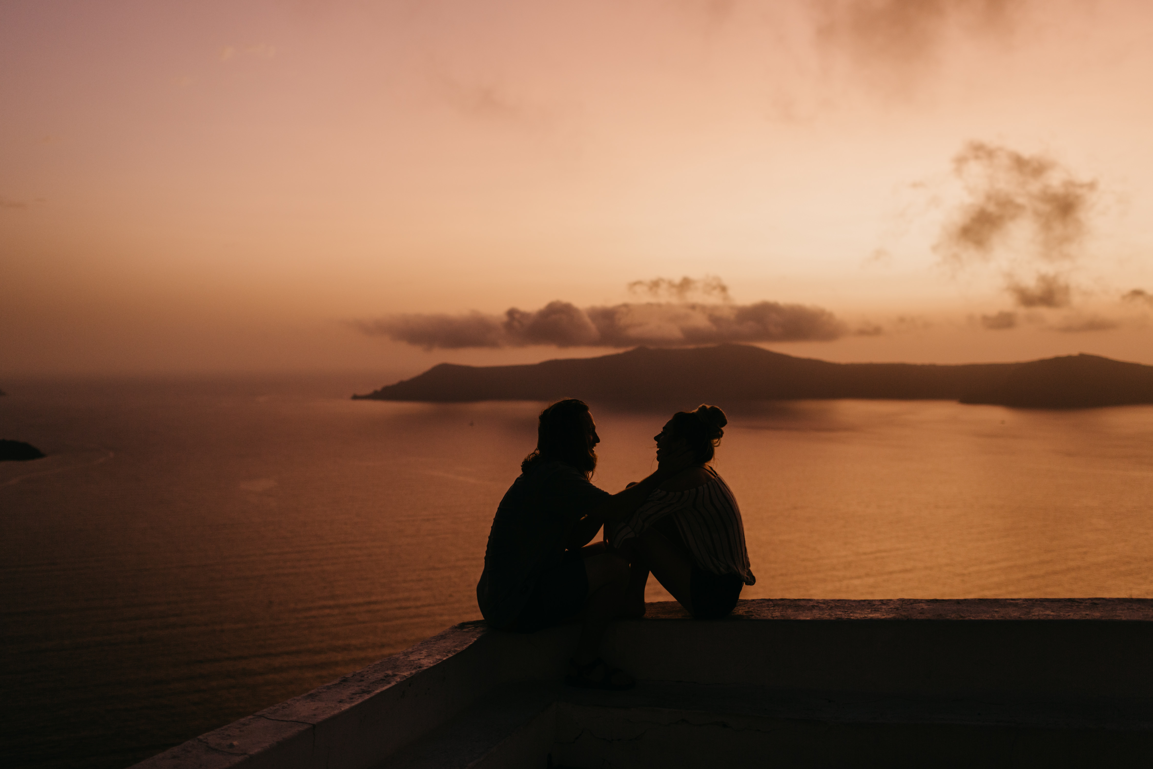 Santorini Cliff, Greece, Destination Wedding Photographer 