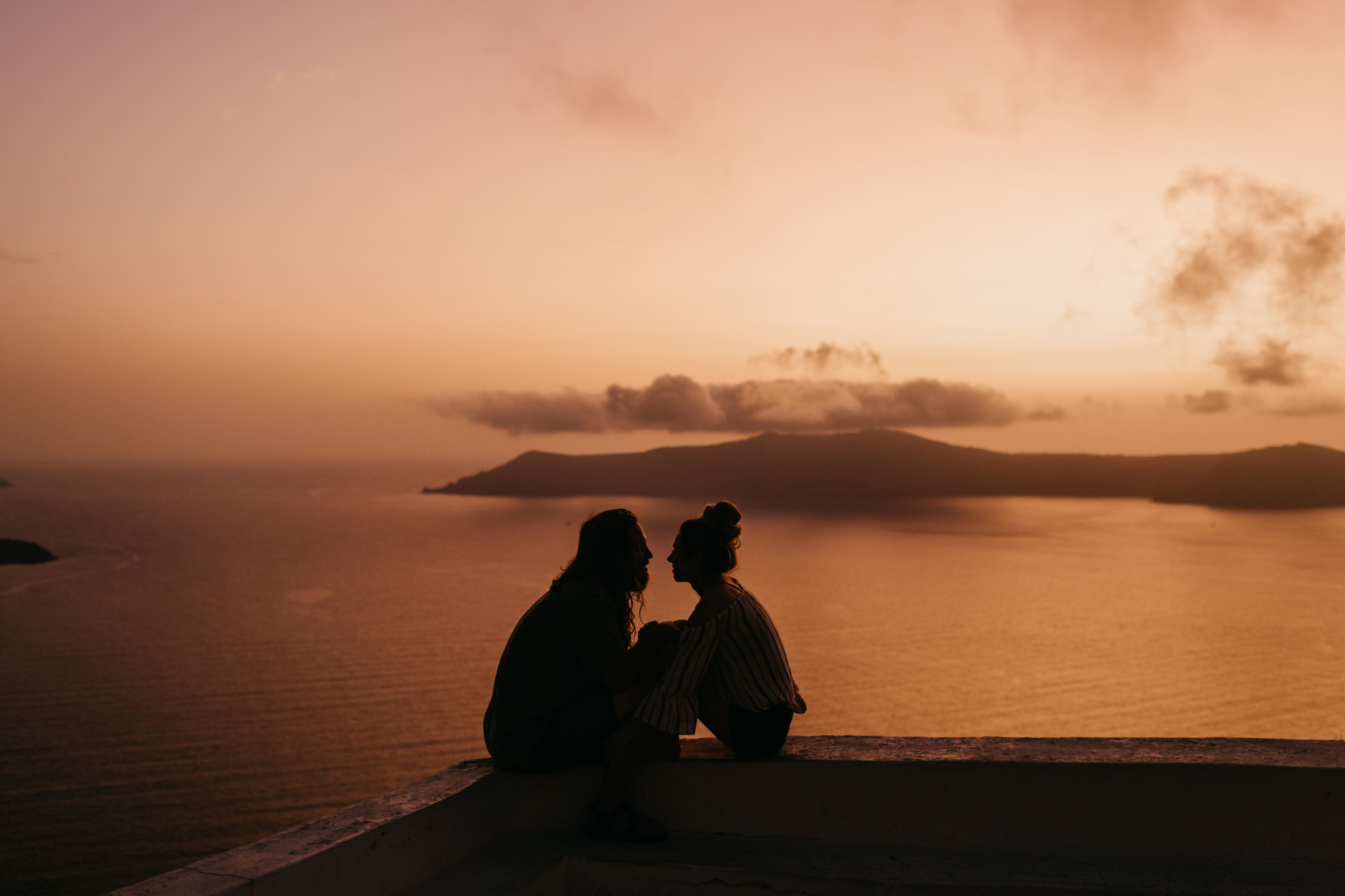 Santorini Cliff, Greece, Destination Wedding Photographer 