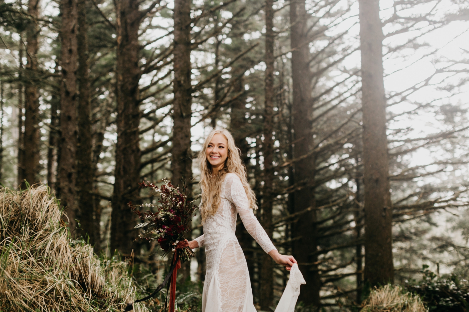 Oregon Coast Cannon Beach Elopement Grace Loves Lace Inca Dress 