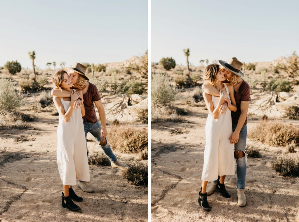 Pioneertown engaged couple
